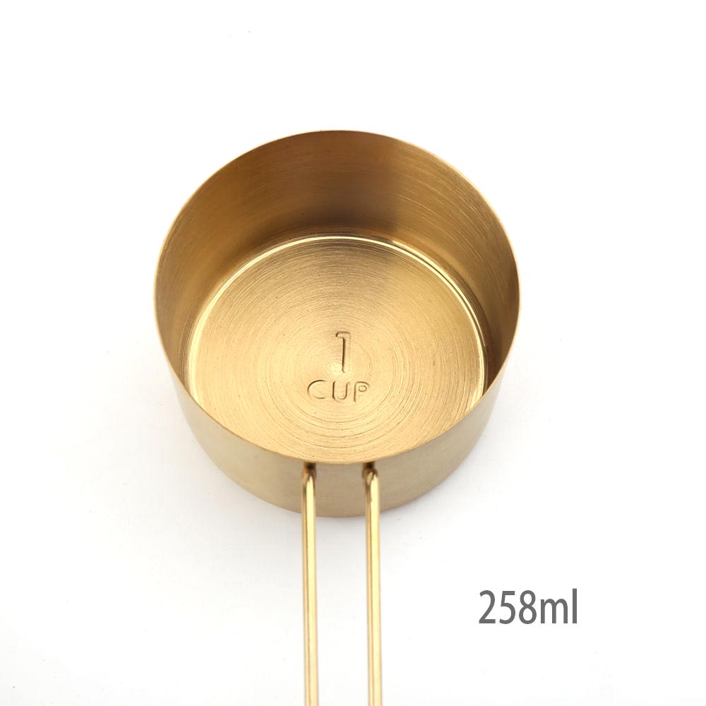 Gold Baking Tool Measuring Spoon and Measuring Cup