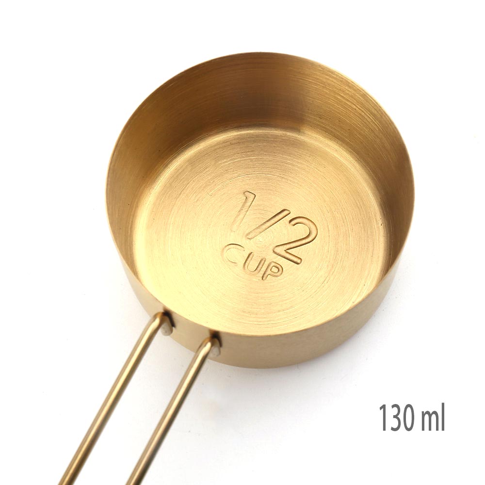 Gold Baking Tool Measuring Spoon and Measuring Cup