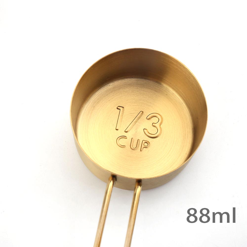 Gold Baking Tool Measuring Spoon and Measuring Cup